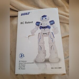 SGILE RC Robot Toy - White and Blue Remote Control Robot